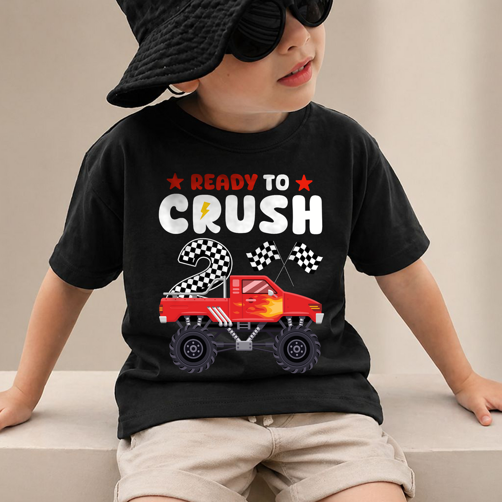 Toddler Personalized I'm Ready To Crush Birthday Outfit — product view 2