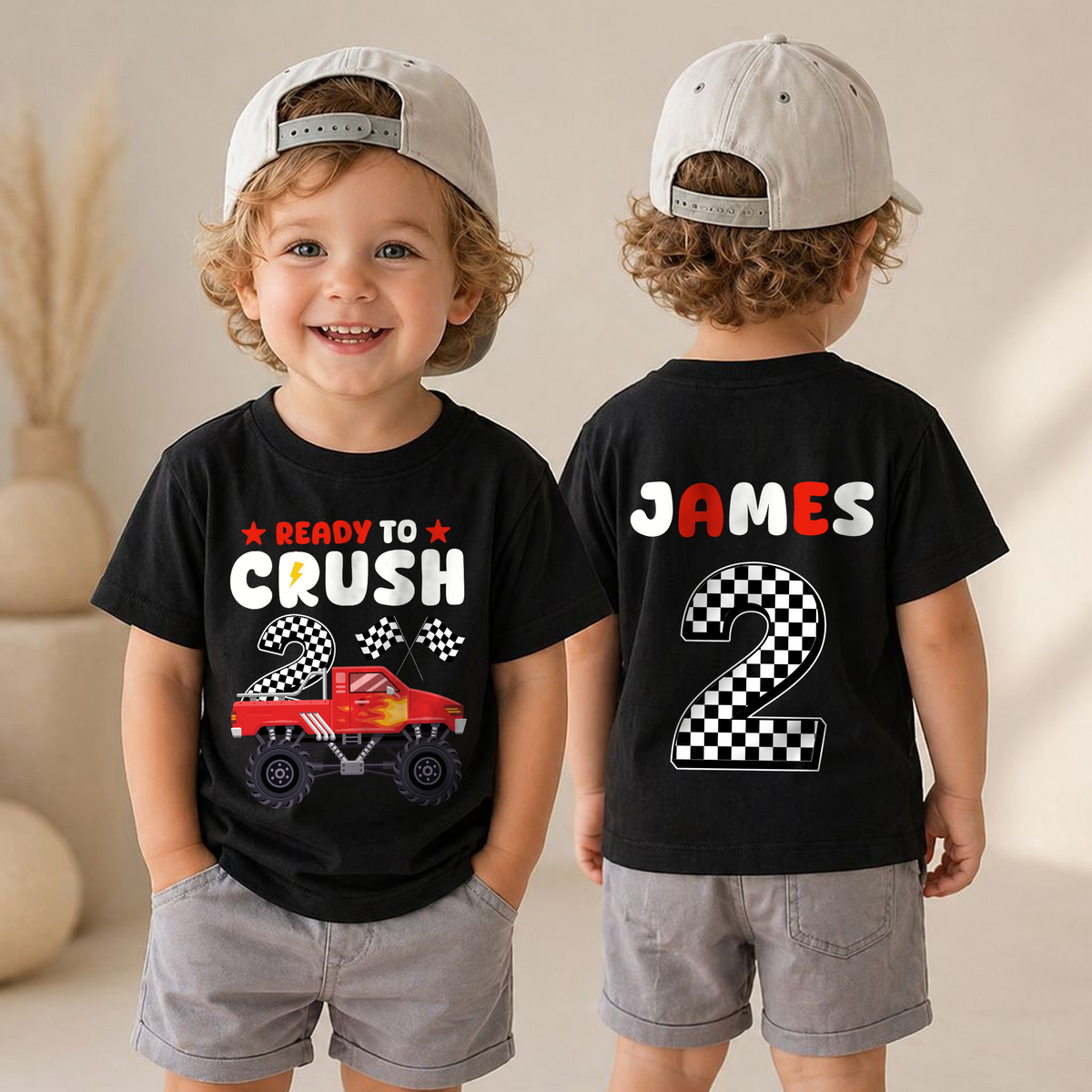 Toddler Personalized I'm Ready To Crush Birthday Outfit — product view 4