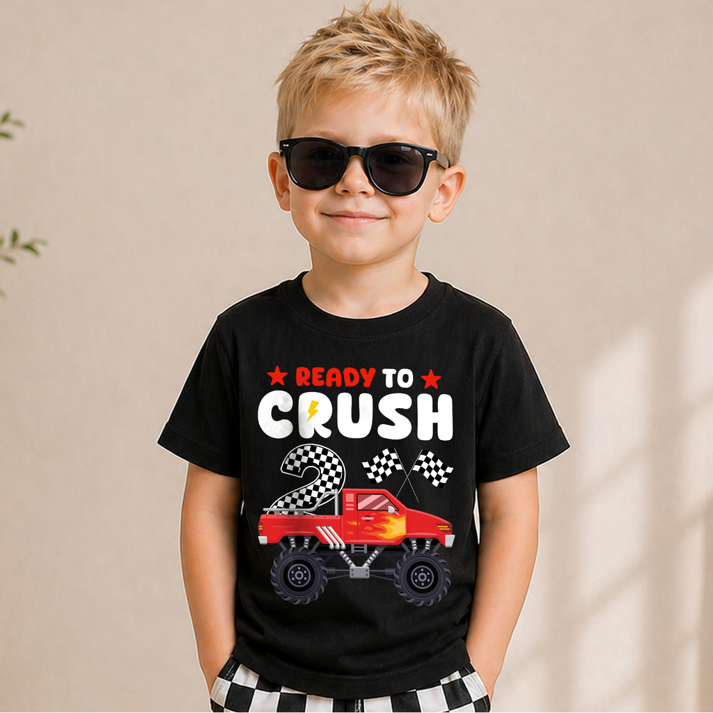 Toddler Personalized I'm Ready To Crush Birthday Outfit — product view 5