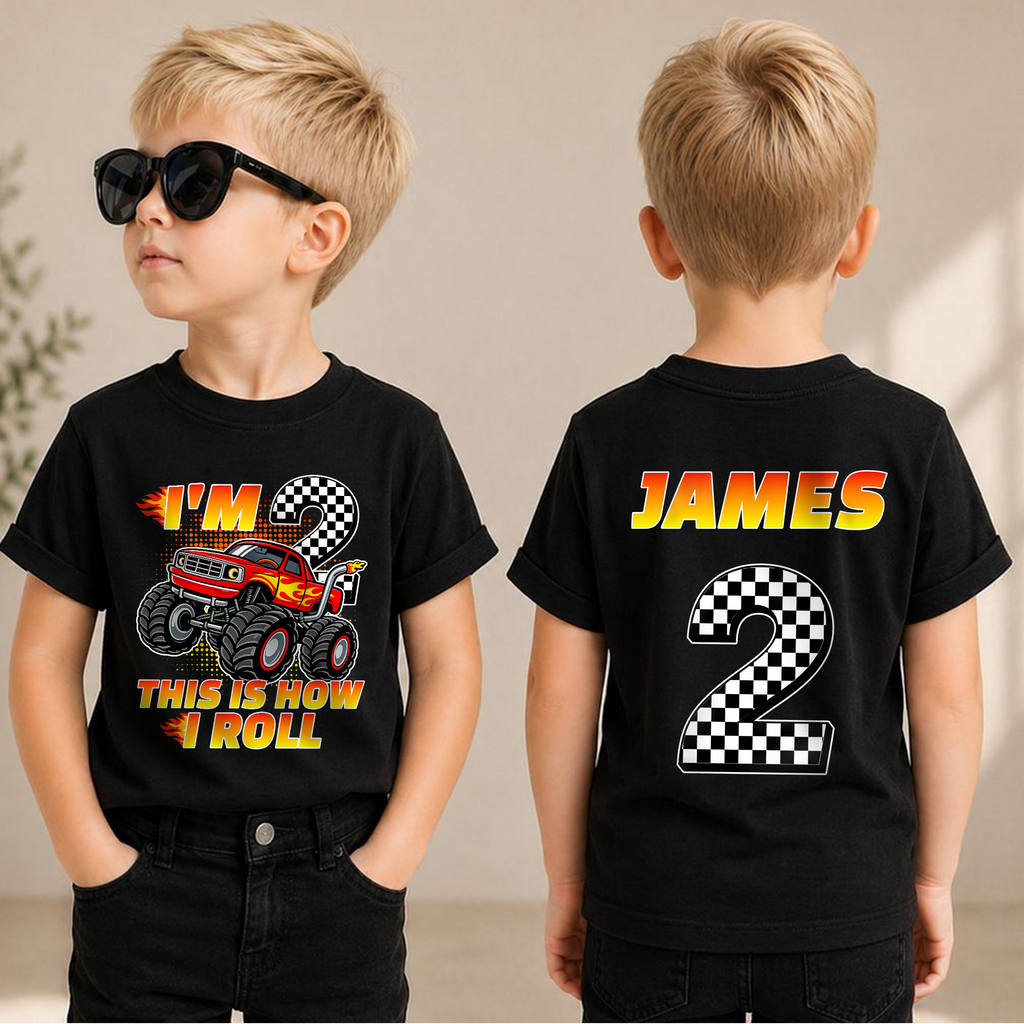 Boys Personalized This Is How I Roll Birthday Outfit Boy — product view 1