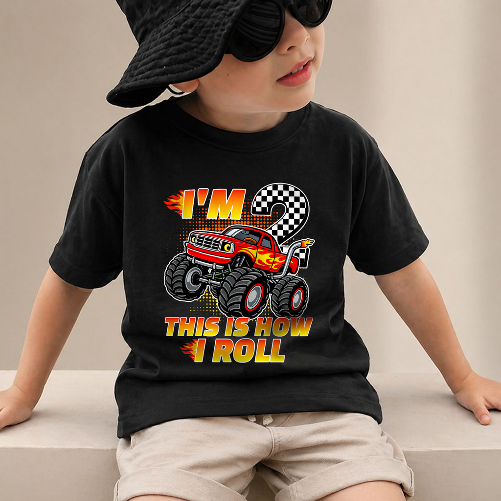 Boys Personalized This Is How I Roll Birthday Outfit Boy — product view 2