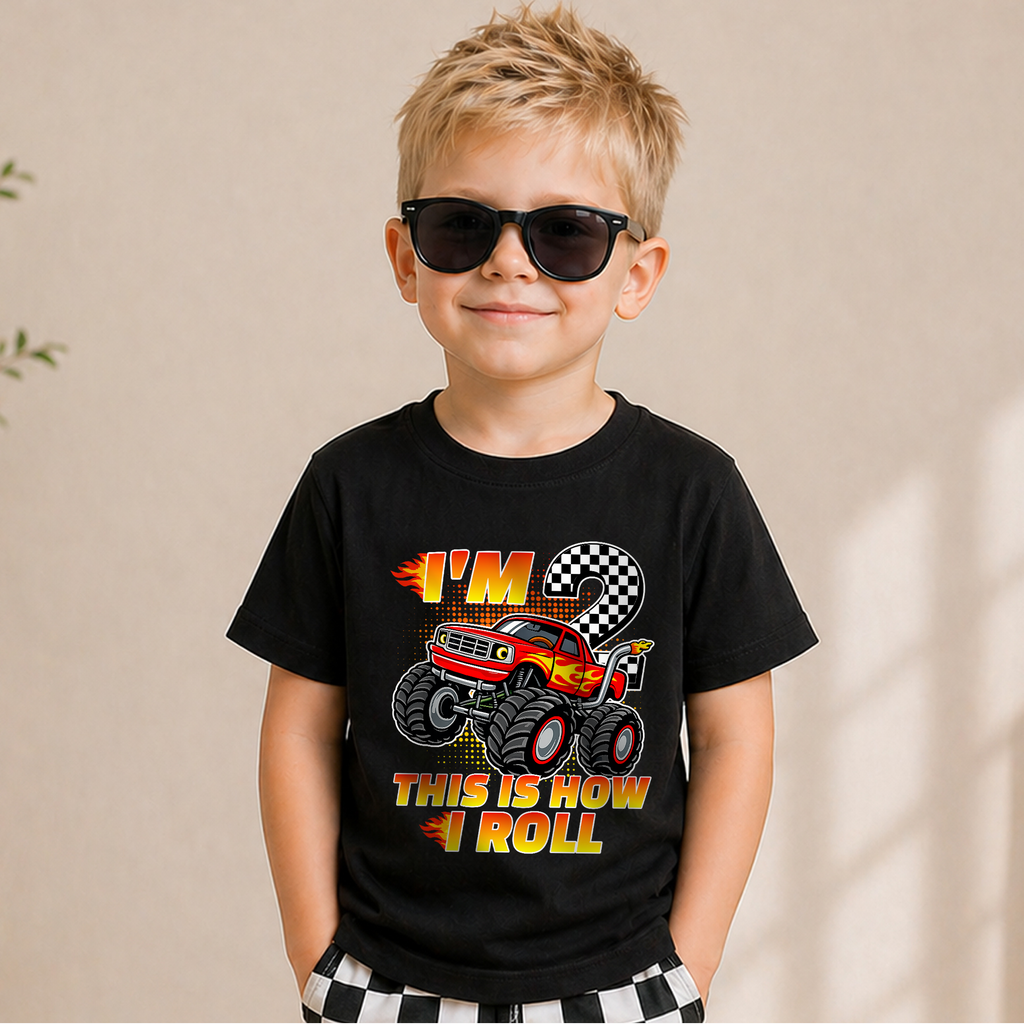 Boys Personalized This Is How I Roll Birthday Outfit Boy — product view 5