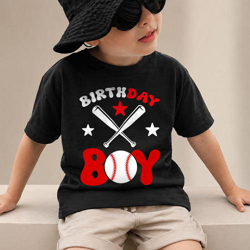 Boys Custom Baseball 2nd Birthday Shirt Boy, Little Slugger — product view 2
