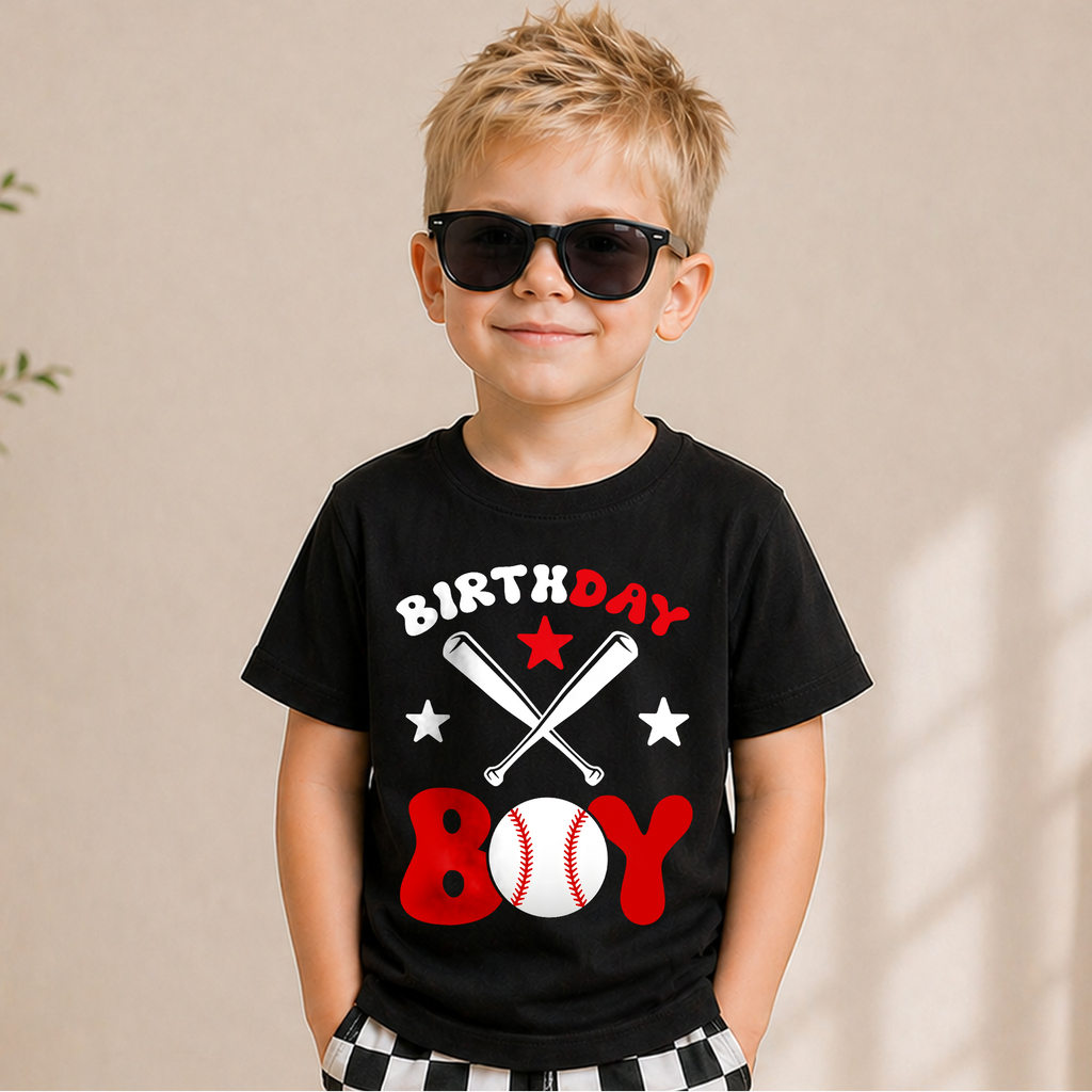 Boys Custom Baseball 2nd Birthday Shirt Boy, Little Slugger — product view 6