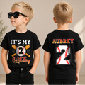 Boys Personalized Baseball 2nd Birthday Shirt Boy, Custom Name — product view 1