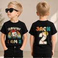 Custom Name Little Slugger Birthday Shirt for Boys, Baseball 2nd — product view 1