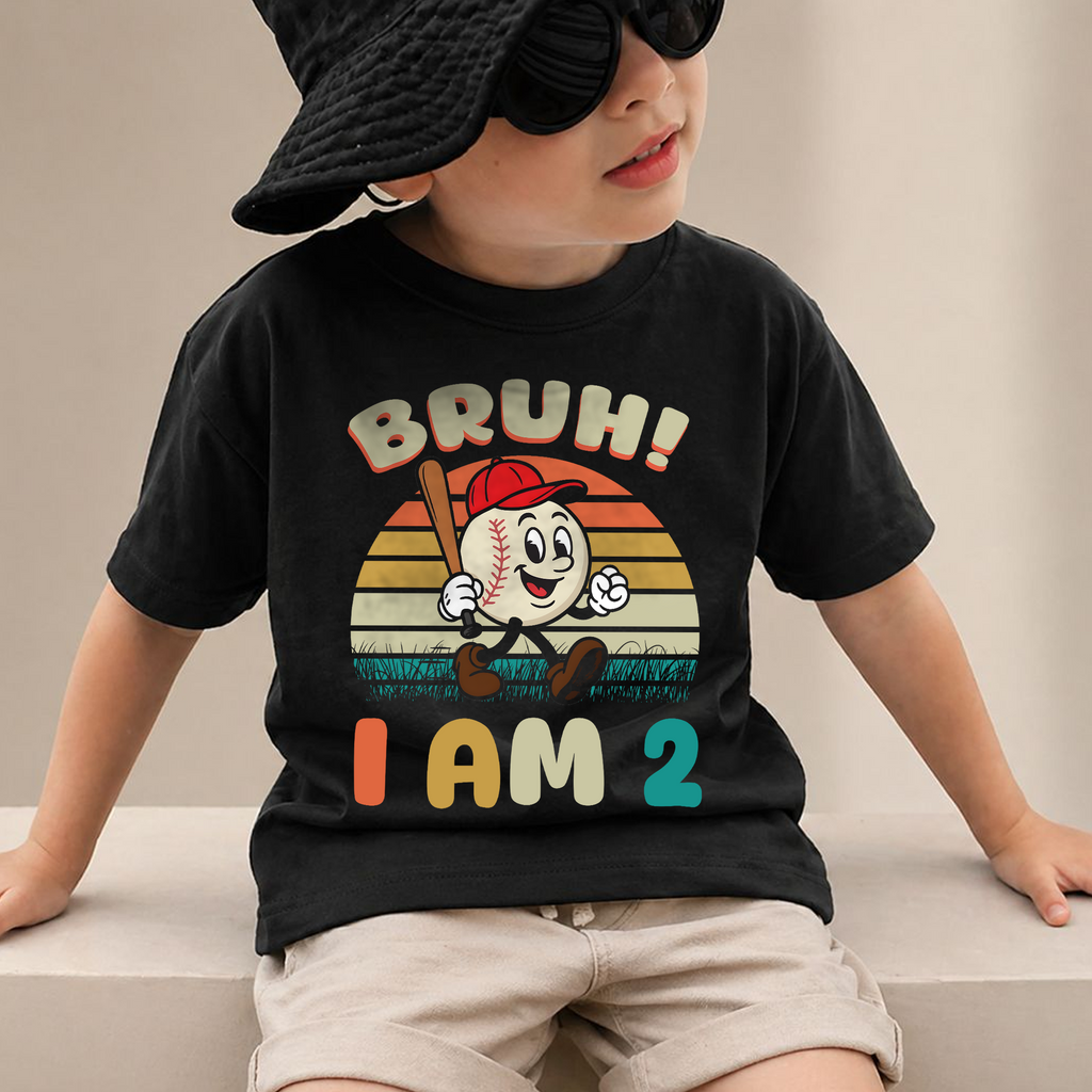 Custom Name Little Slugger Birthday Shirt for Boys, Baseball 2nd — product view 2