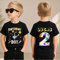 Toddler Personalized Space Birthday Boy Shirt — product view 3