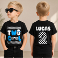 Boys Personalized Cool Kid 2nd Birthday Shirt Boy, TWO COOL — product view 1