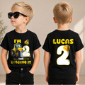 Boys Custom I'm 2 and Digging It 2nd Birthday Shirt, Construction Truck — product view 1