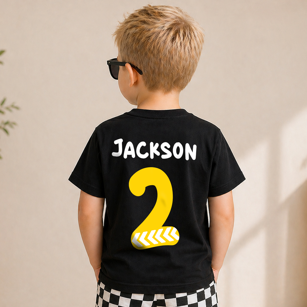 Personalized Construction Truck 2nd Birthday Shirt Boy, Digging It — product view 6