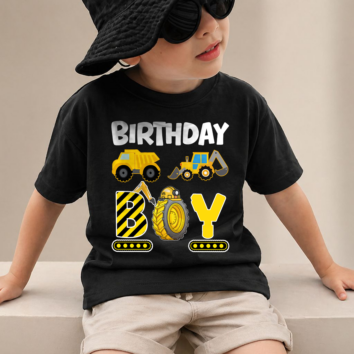 Personalized I'm 2 and Digging It Birthday Shirt, Construction Truck — product view 2