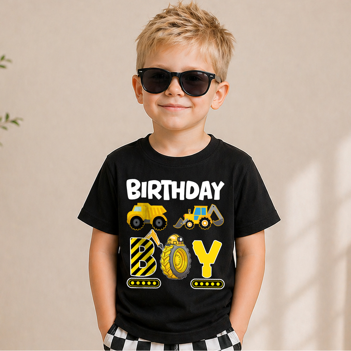 Personalized I'm 2 and Digging It Birthday Shirt, Construction Truck — product view 5