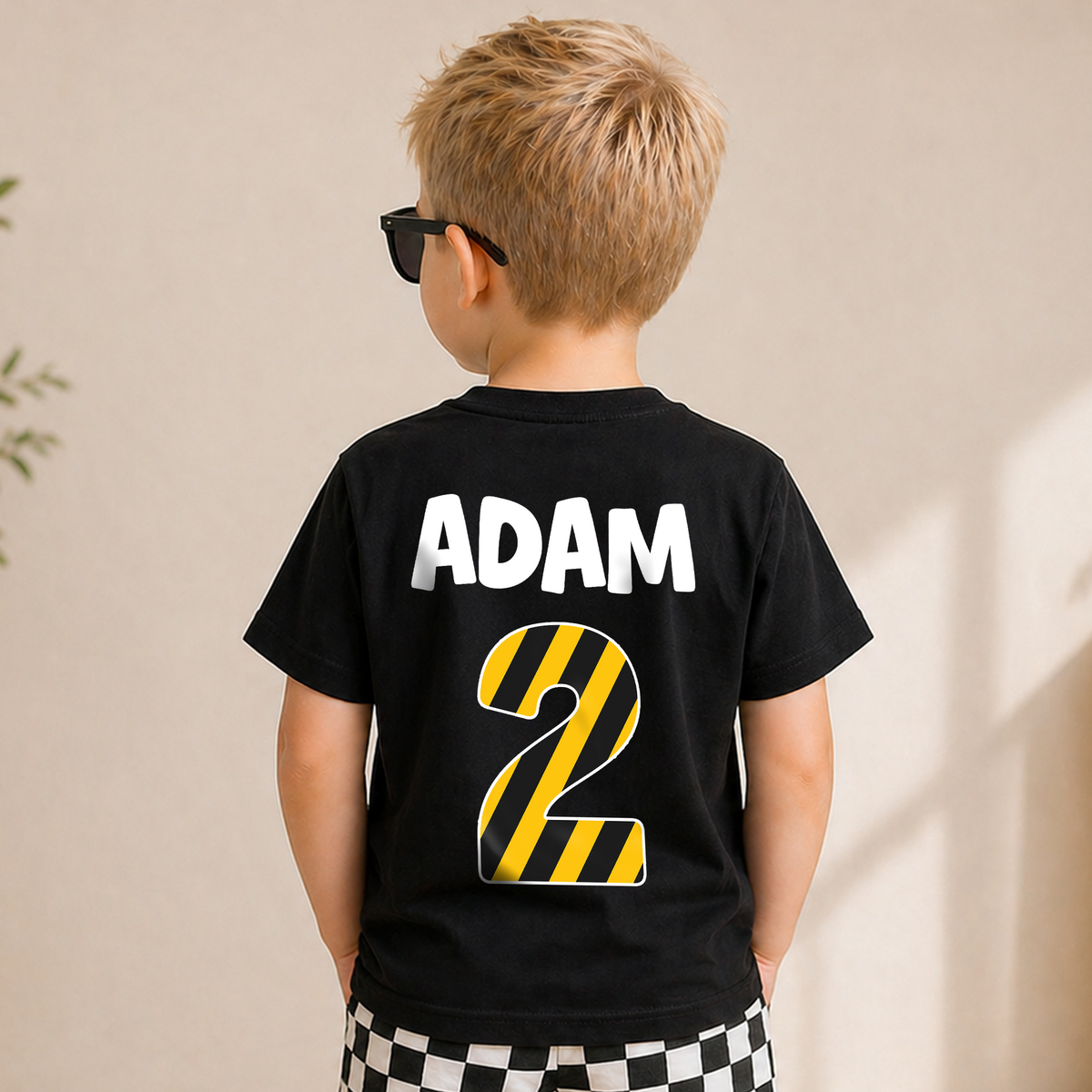 Personalized I'm 2 and Digging It Birthday Shirt, Construction Truck — product view 6