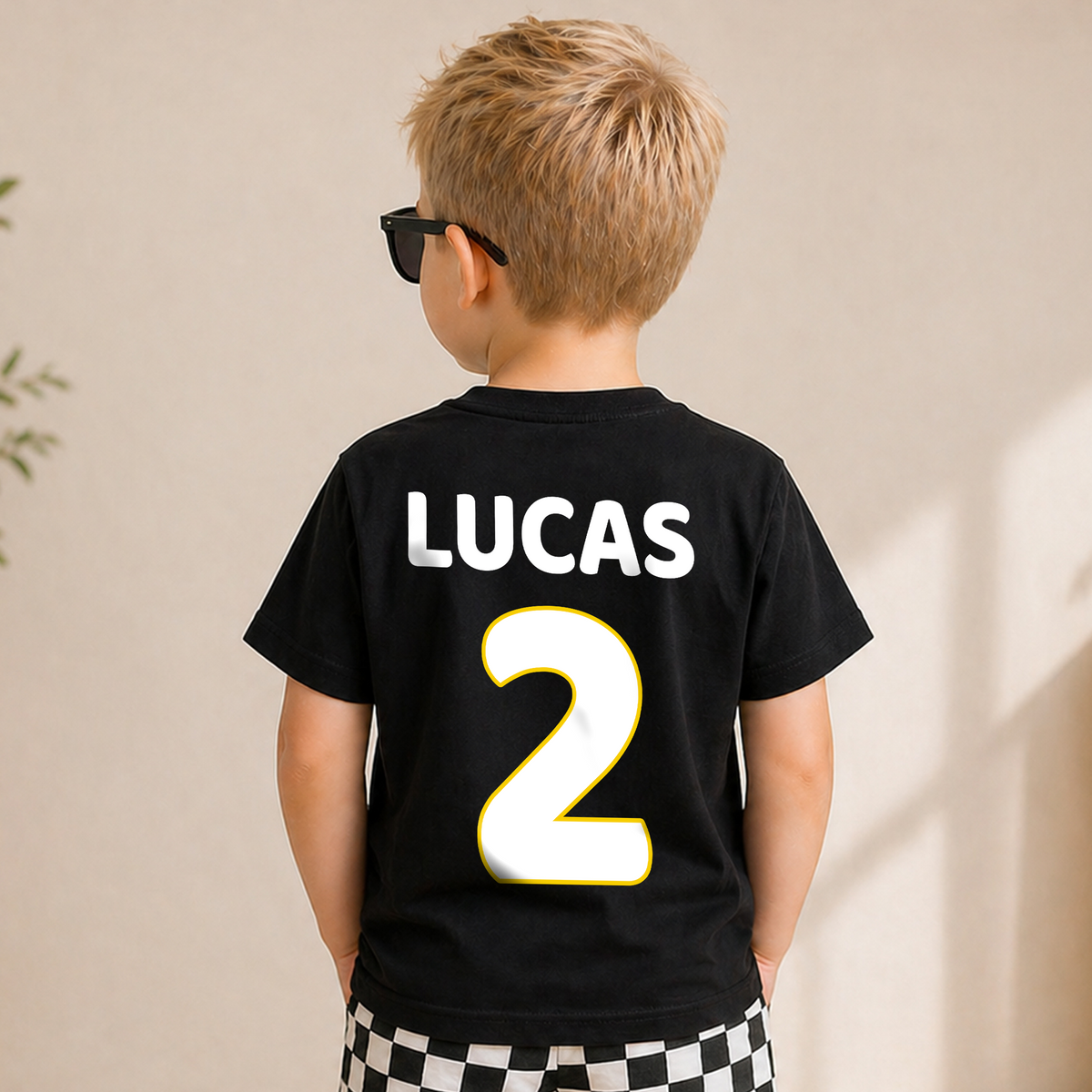 Custom Name I'm 2 and Digging It Birthday Shirt, Construction Truck — product view 6