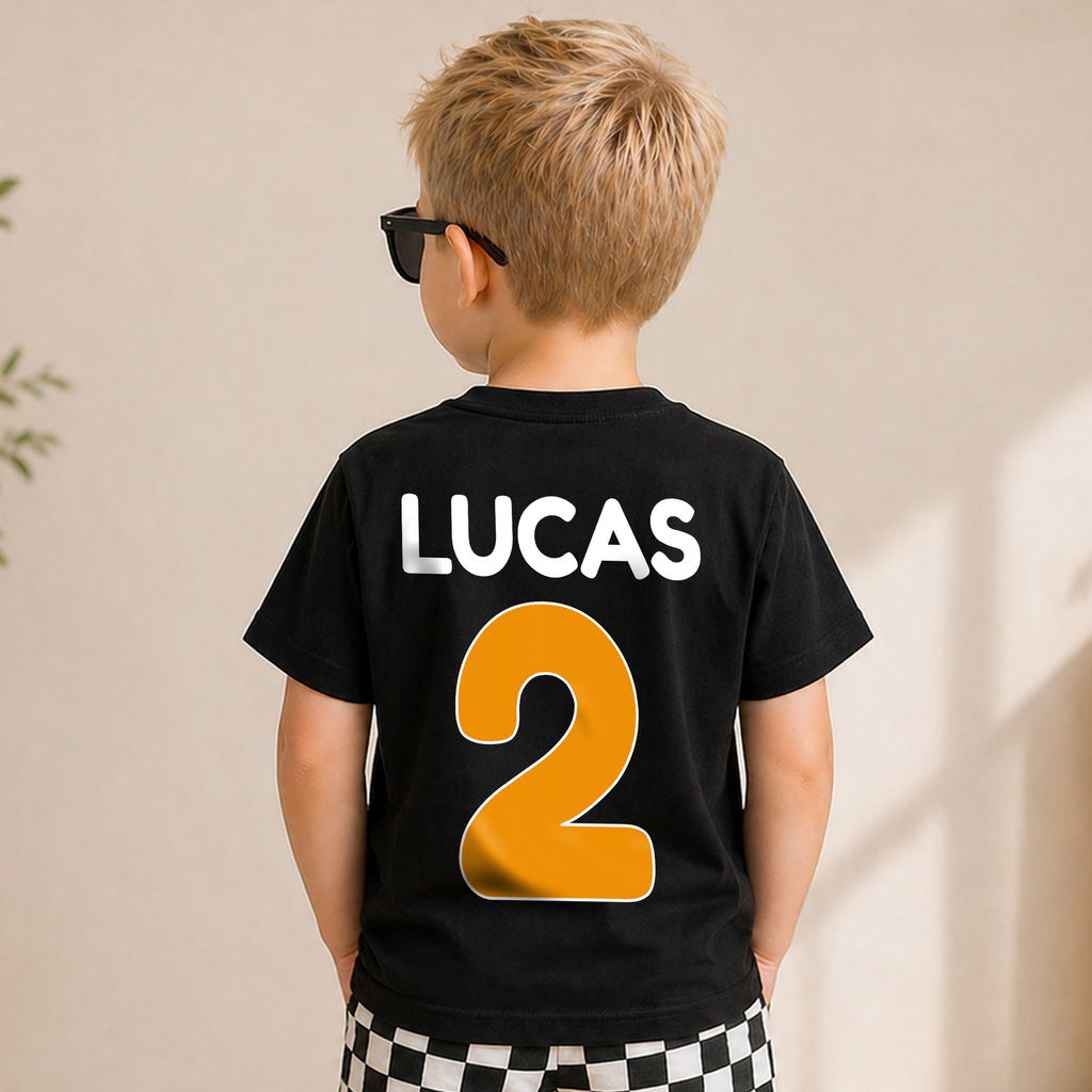 Boys Custom I'm 2 and Digging It Birthday Shirt, Construction Truck — product view 6