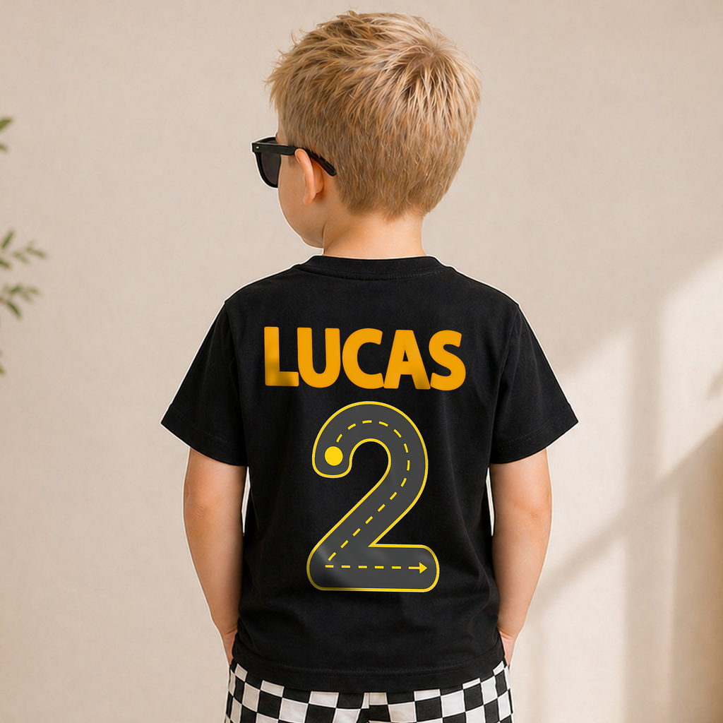 Personalized Construction Truck 2nd Birthday Shirt, Digging It — product view 6