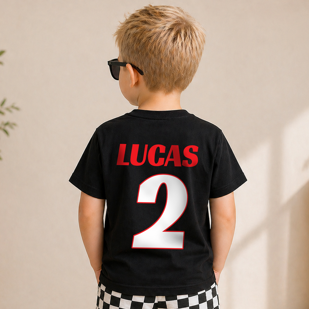 Custom TWO FAST 2nd Birthday Shirt for Boys, Race Car — product view 6