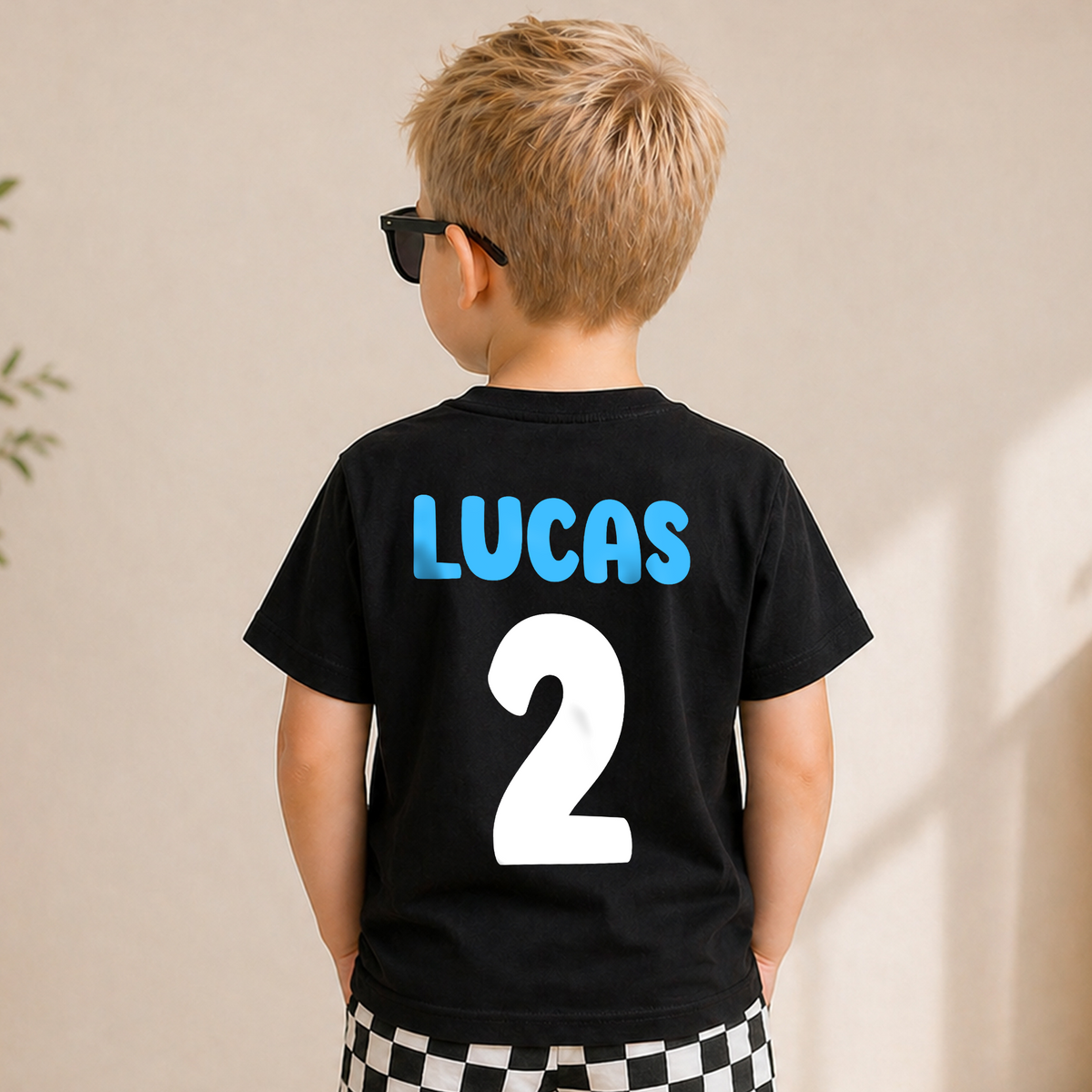 Personalized Chugga Chugga Two Two Birthday Shirt for Boys — product view 6