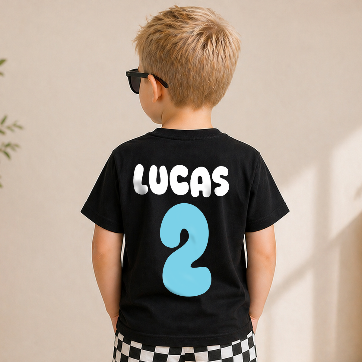 Personalized Space Birthday Outfit Boy Shirt, Custom Name — product view 2