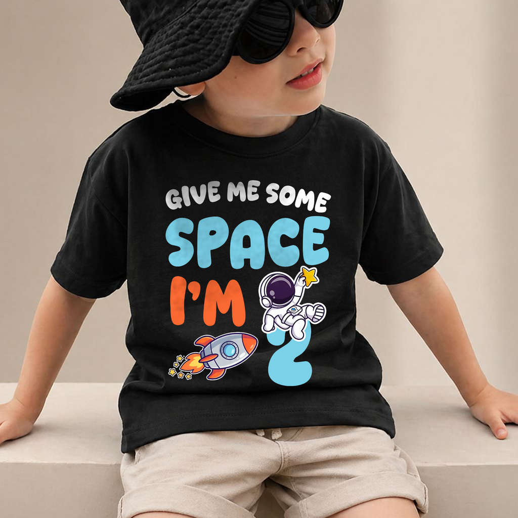 Personalized Space Birthday Outfit Boy Shirt, Custom Name — product view 4