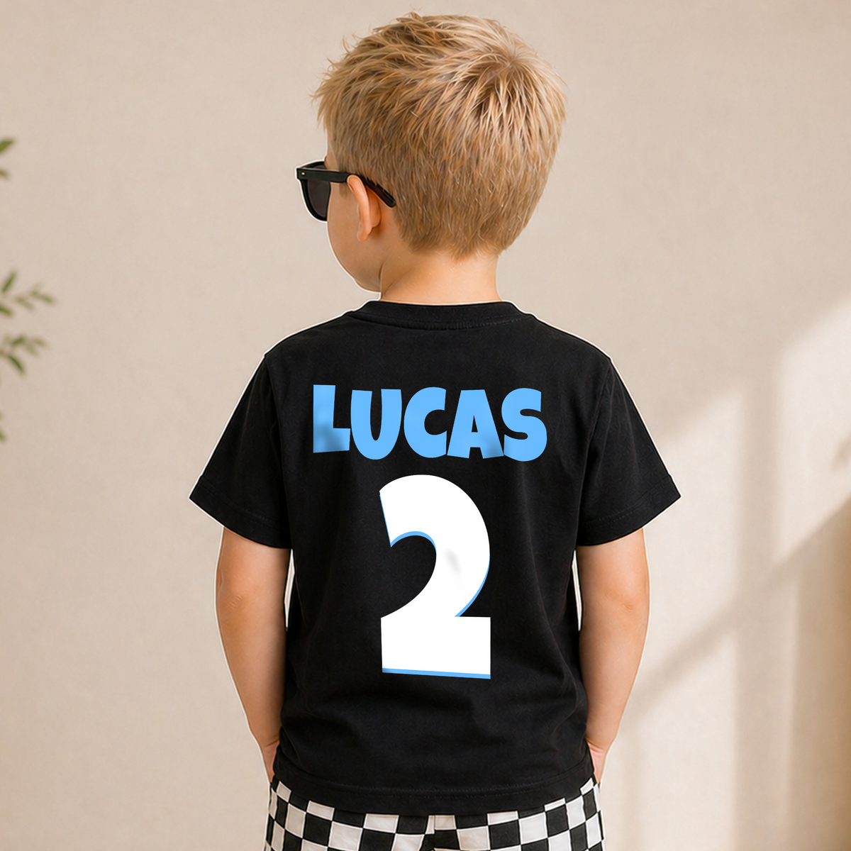 Boys Personalized Space Birthday Outfit Boy Shirt — product view 2