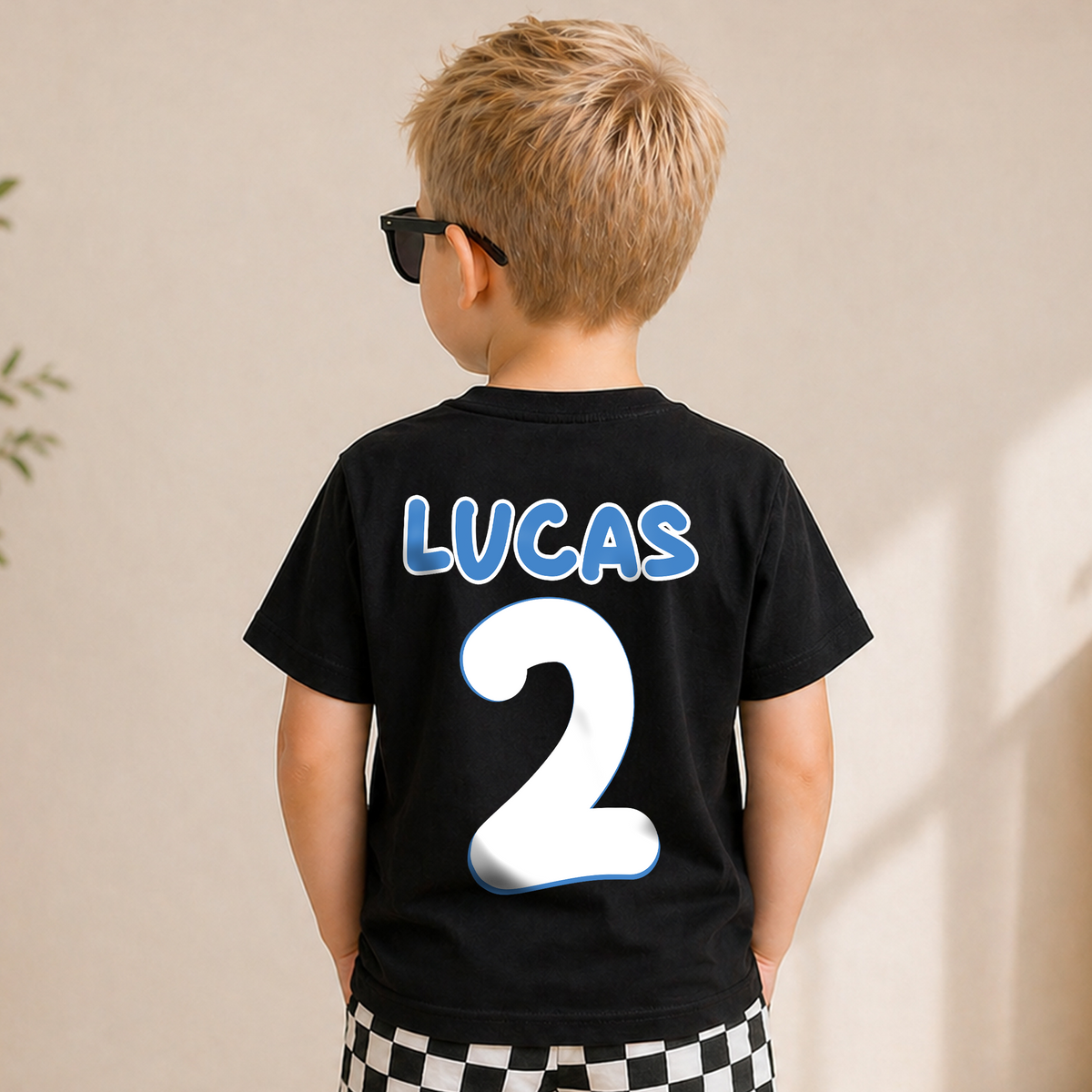 Personalized Astronaut 2nd Birthday Shirt, Custom Name — product view 2