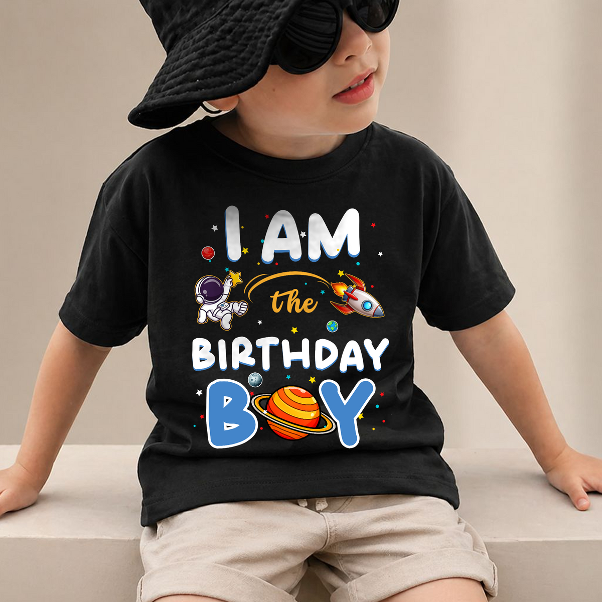 Personalized Astronaut 2nd Birthday Shirt, Custom Name — product view 4
