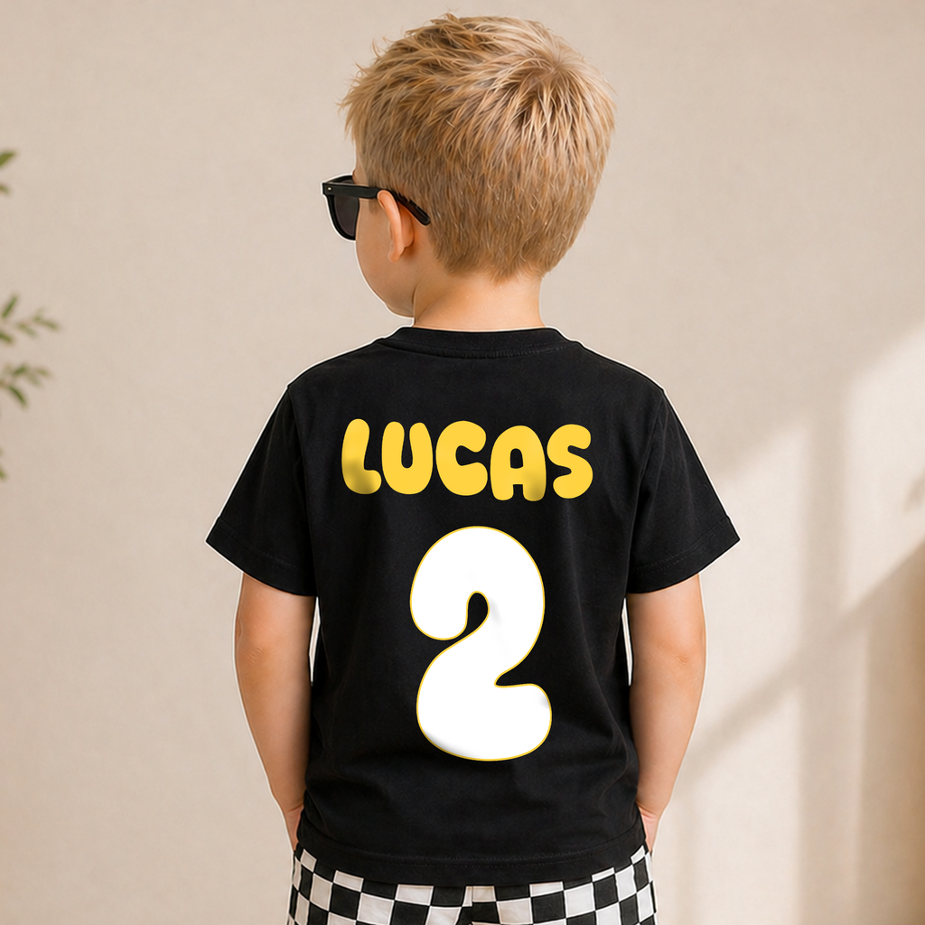 Custom Name Astronaut 2nd Birthday Shirt for Boys — product view 2