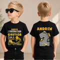 Toddler Personalized Construction Truck 2nd Birthday Shirt, Under Construction — product view 1