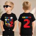 Custom Name Chugga Chugga Two Two Birthday Shirt for Boys — product view 1