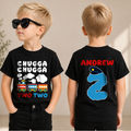 Custom Chugga Chugga Two Two Birthday Shirt for Boys — product view 1