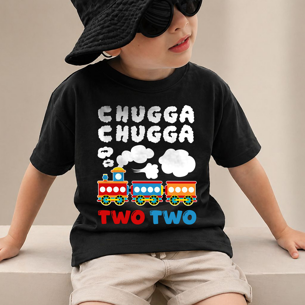 Custom Chugga Chugga Two Two Birthday Shirt for Boys — product view 2