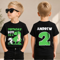 Toddler Personalized T-Rex 2nd Birthday Shirt Boy — product view 1