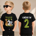 Personalized I'm Wild and Two Birthday Shirt for Boys — product view 1