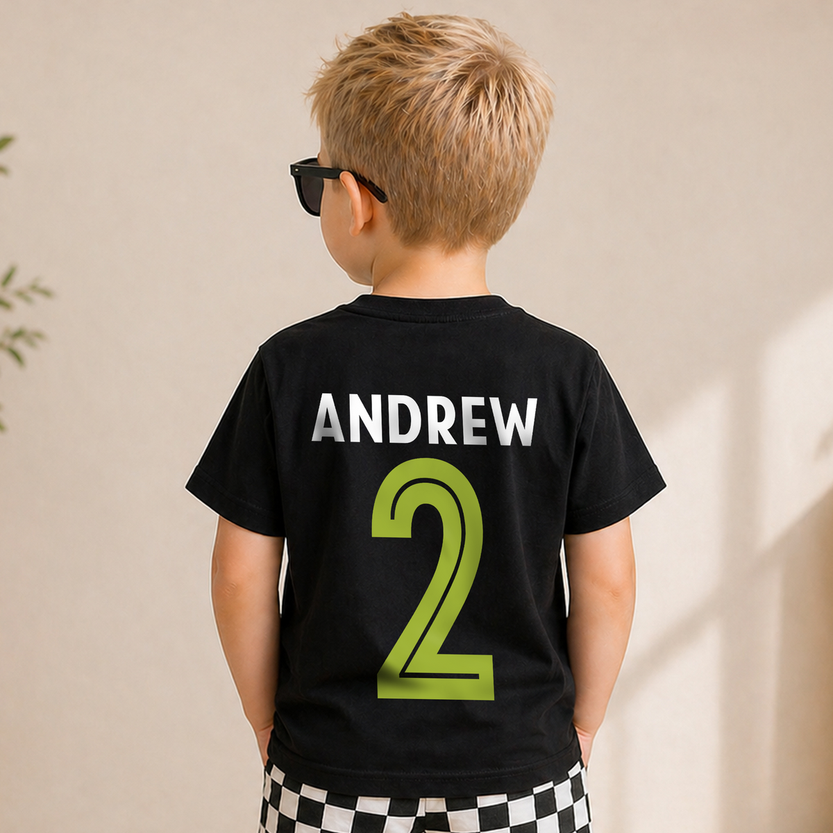 Personalized I'm Wild and Two Birthday Shirt for Boys — product view 6