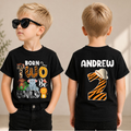 Custom Name Born Two Be Wild Birthday Shirt for Boys — product view 1