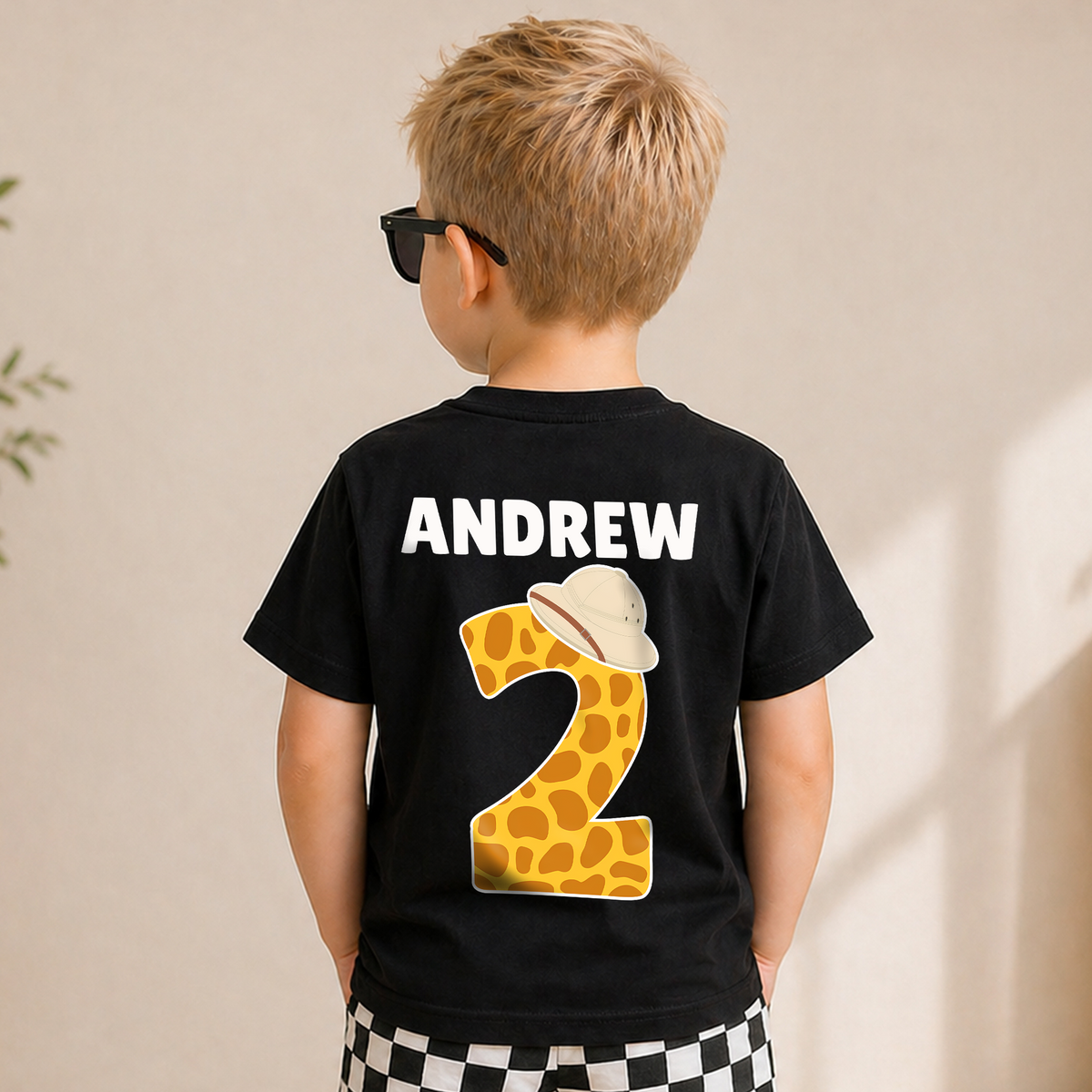 Custom I'm Wild and Two Birthday Shirt for Boys — product view 6