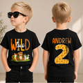 Boys Custom Wild Two Birthday Shirt for Boys — product view 1