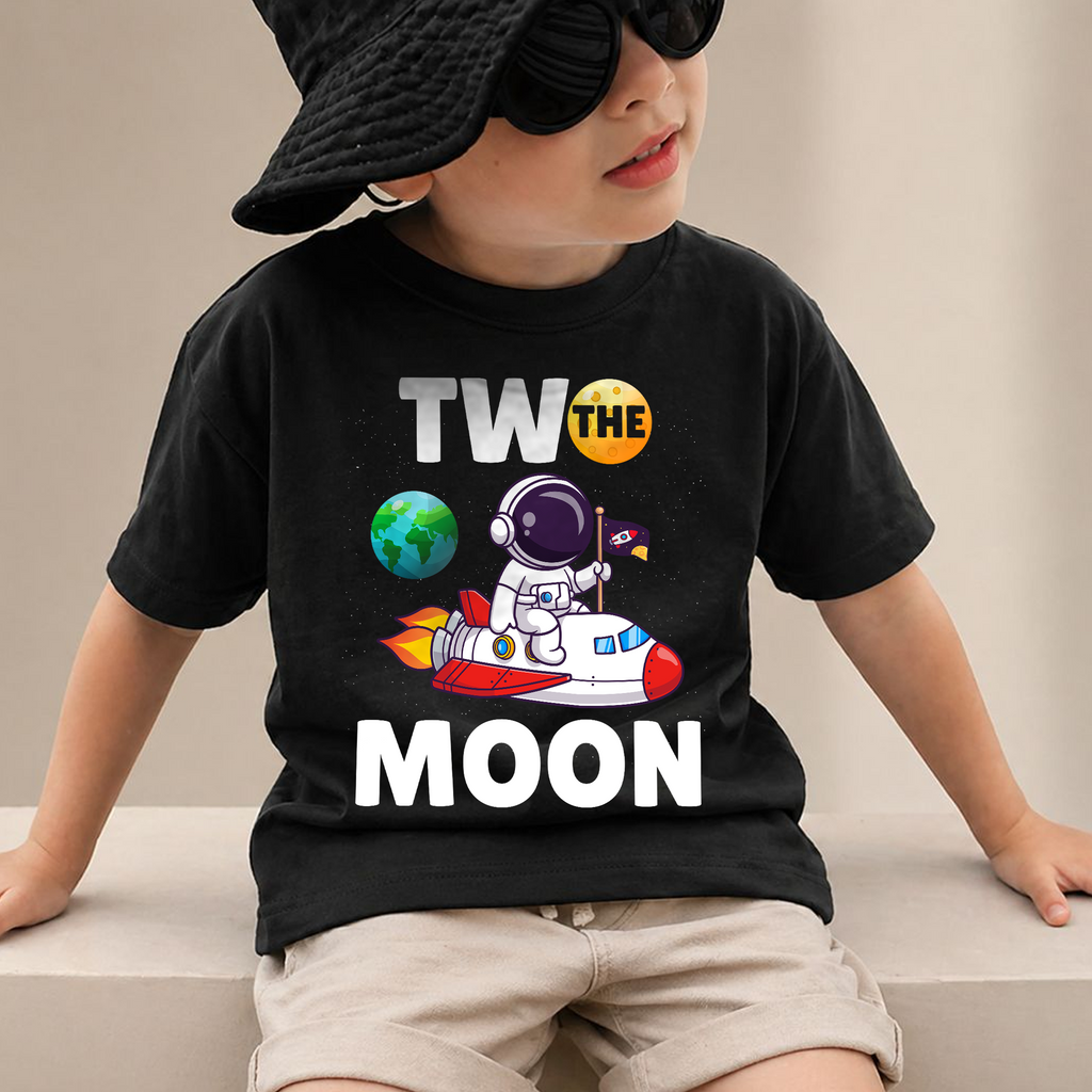 Custom Astronaut 2nd Birthday Shirt for Boys — product view 4