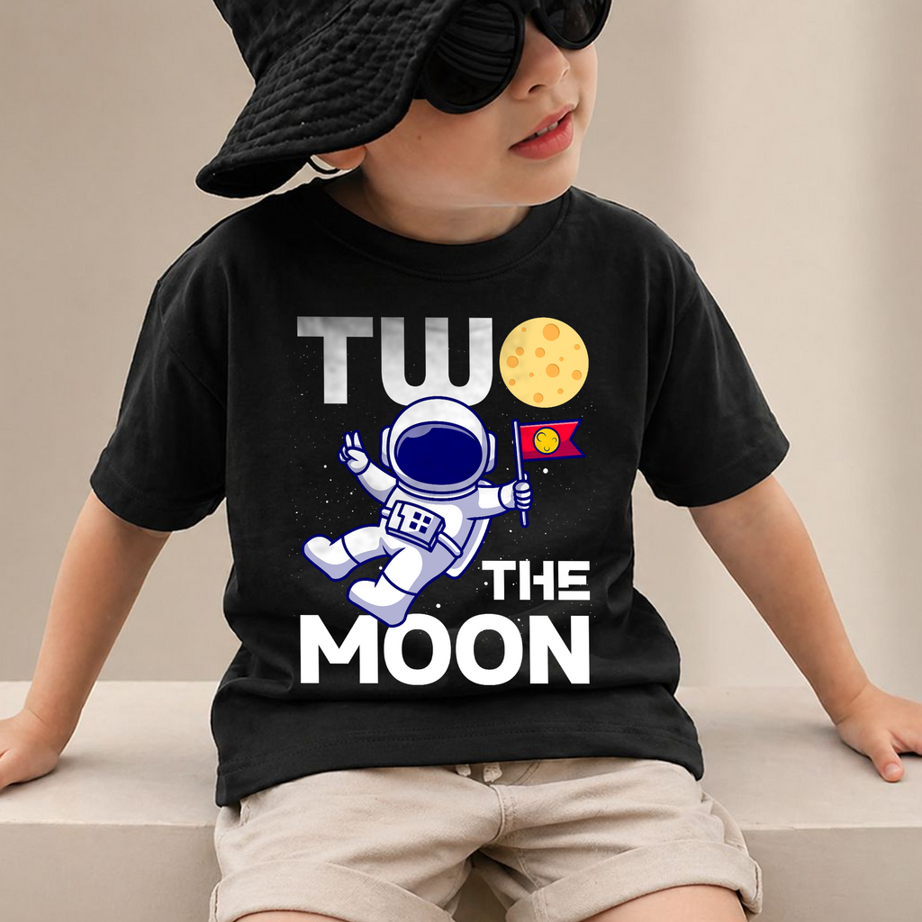 Toddler Personalized Astronaut 2nd Birthday Shirt — product view 4
