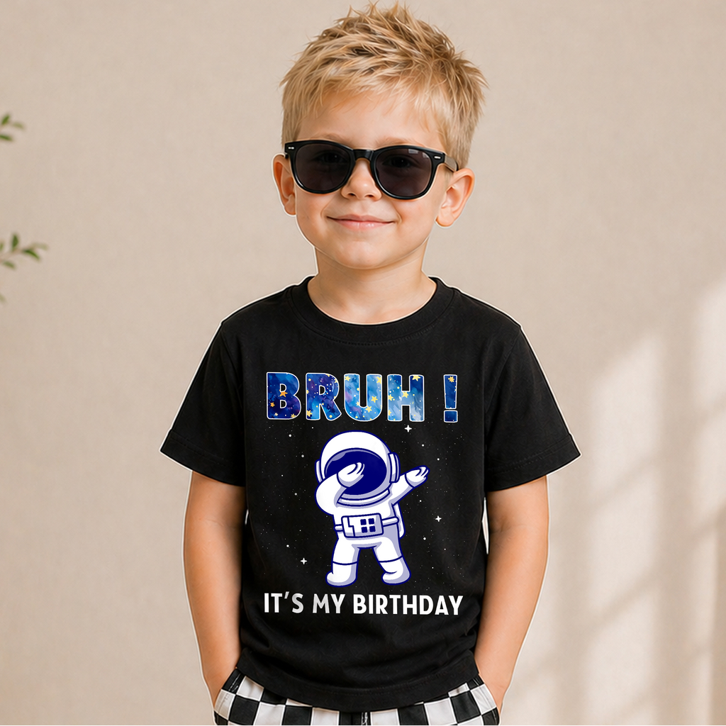 Boys Personalized Astronaut 2nd Birthday Shirt — product view 1