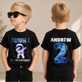 Boys Personalized Astronaut 2nd Birthday Shirt — product view 3
