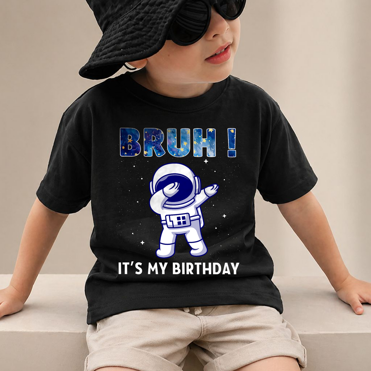 Boys Personalized Astronaut 2nd Birthday Shirt — product view 4