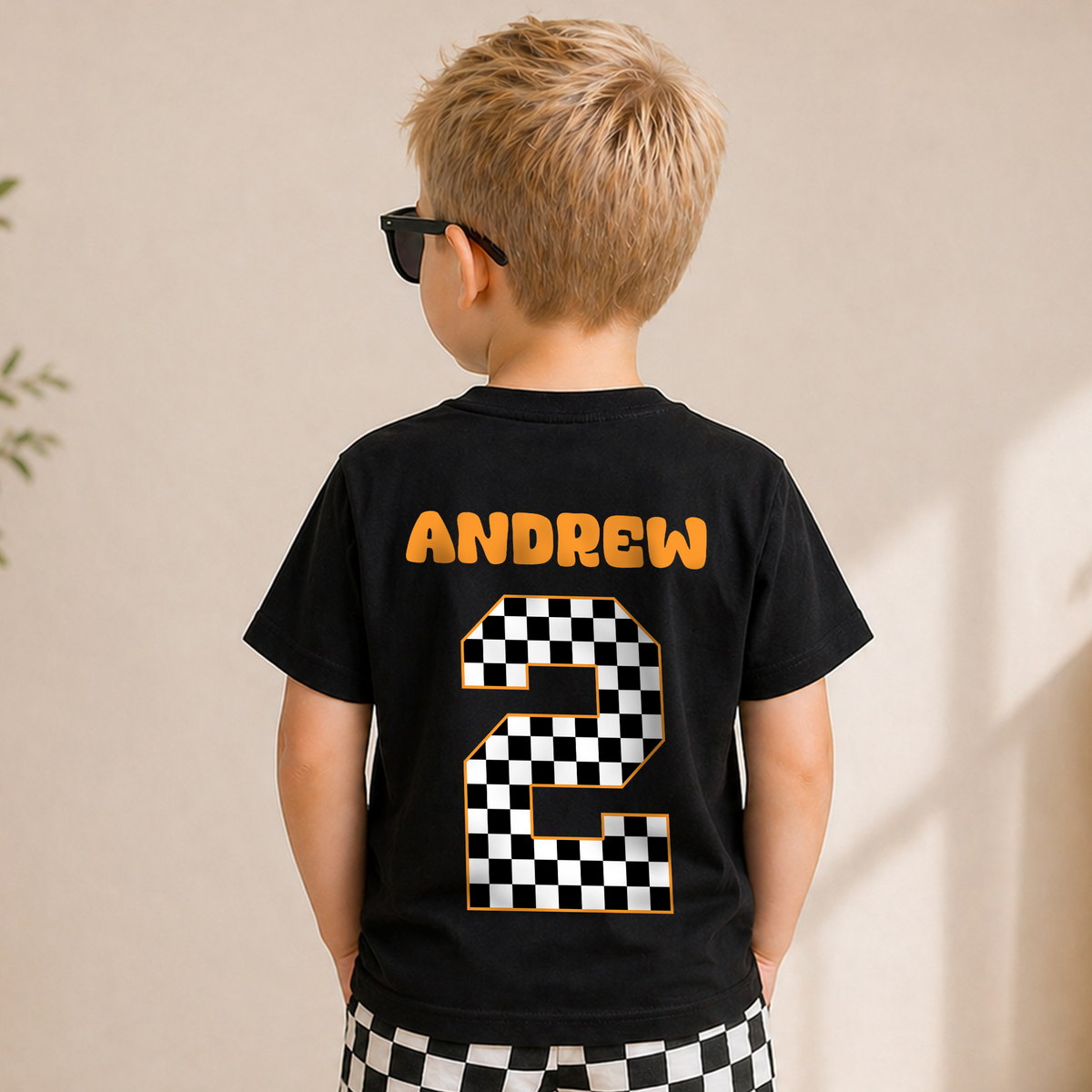 Boys Personalized Monster Truck Birthday Boy Shirt 2, Crushing It — product view 6