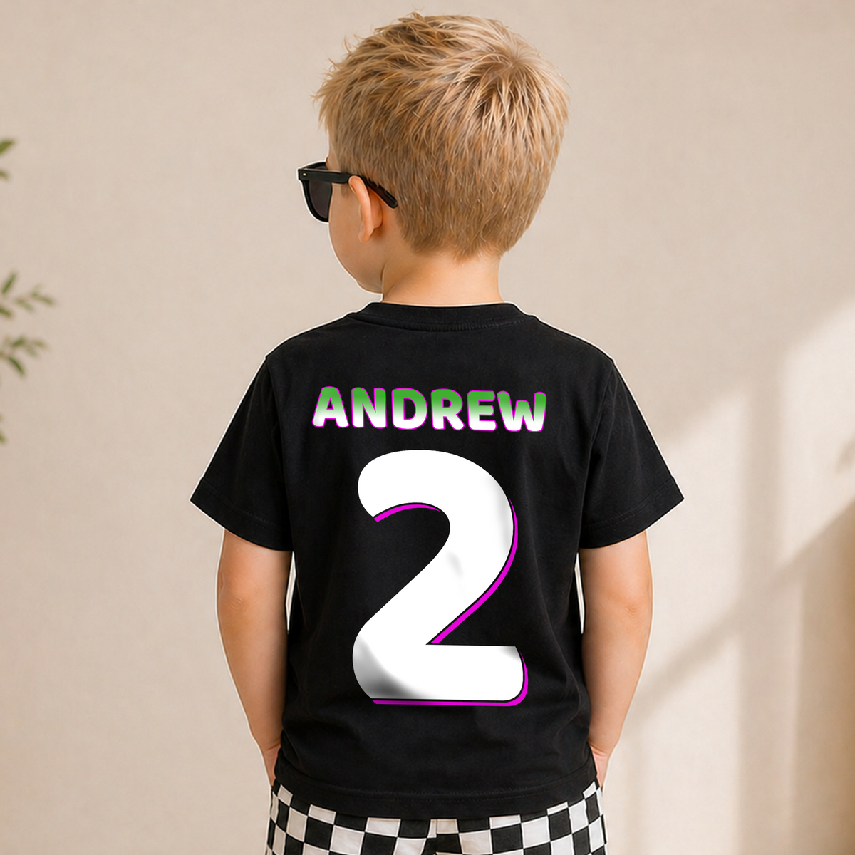 Custom Name Crushing It Birthday Outfit Boy, Monster Truck — product view 6
