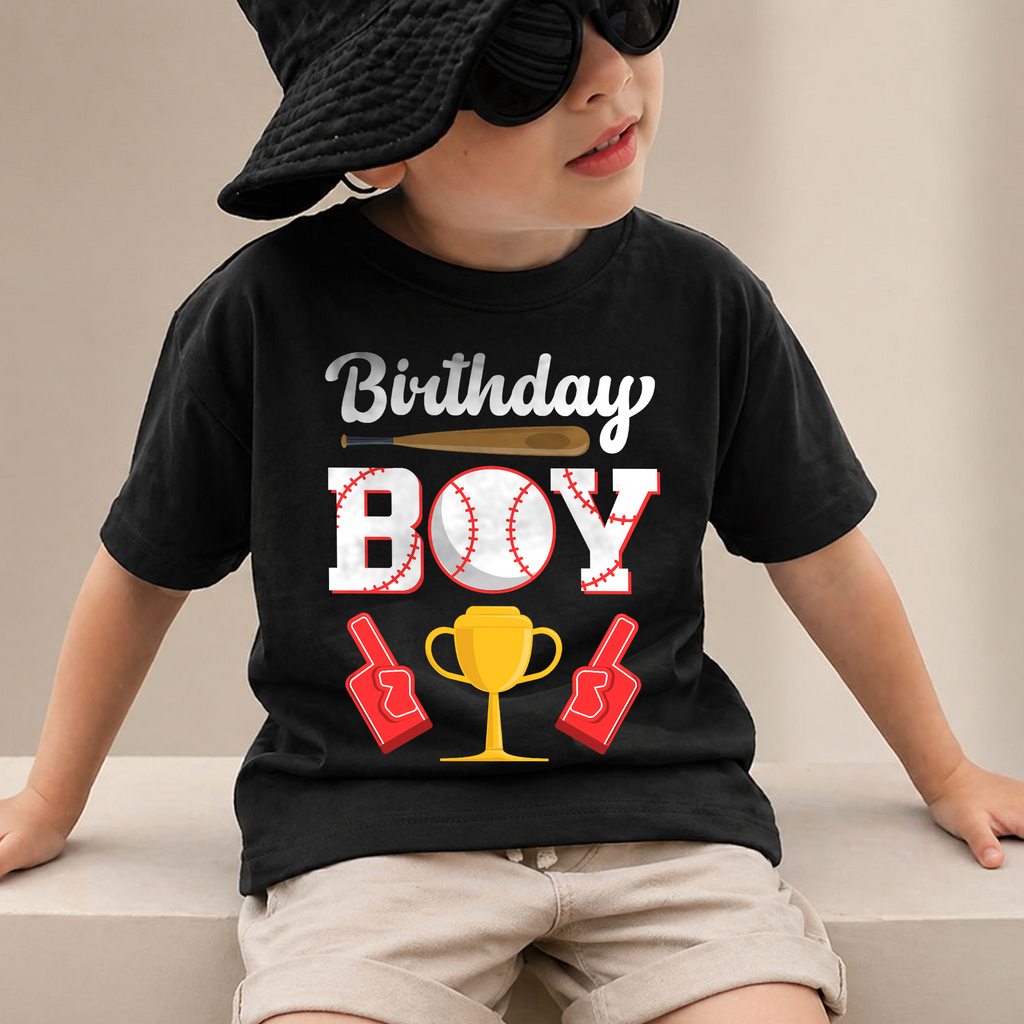 Custom Little Slugger Birthday Shirt for Boys, Baseball 2nd — product view 2