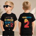 Custom Name O Fish Ally 2 Birthday Shirt for Boys, Fishing — product view 1