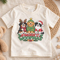 Merry Woofmas Christmas Shirt, Cute Dogs Holiday Tree Tee, Festive Puppy Xmas Kids Top, Merry Christmas Dog Holiday Outfit, Gift For Kids — product view 1