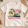 I Dig Christmas Shirt, Construction Excavator Kids T-Shirt, Cute Digger Toddler Xmas Tee, Holiday Tree Construction Outfit, Christmas Gift — product view 1